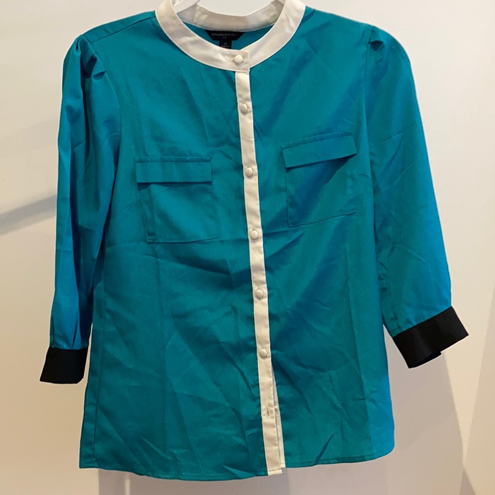 Banana Republic Teal Button Blouse